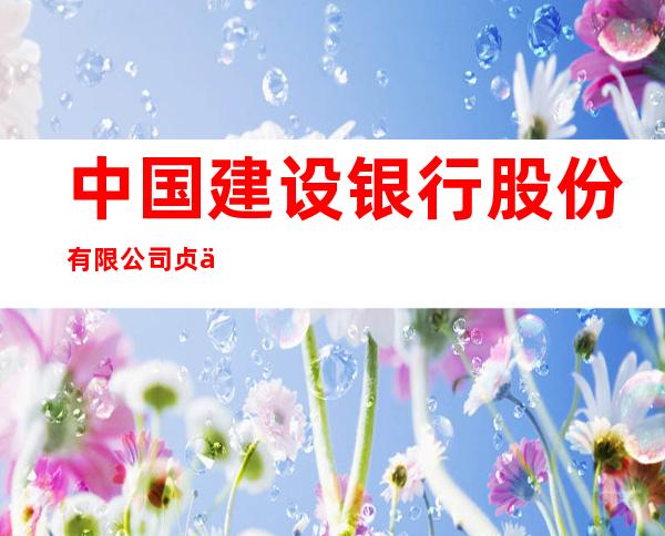 中国建设银行股份有限公司贞丰支行