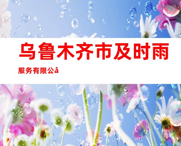 乌鲁木齐市及时雨服务有限公司