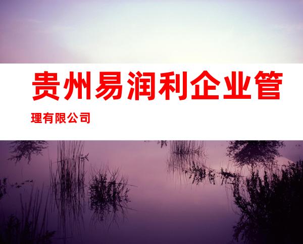 贵州易润利企业管理有限公司